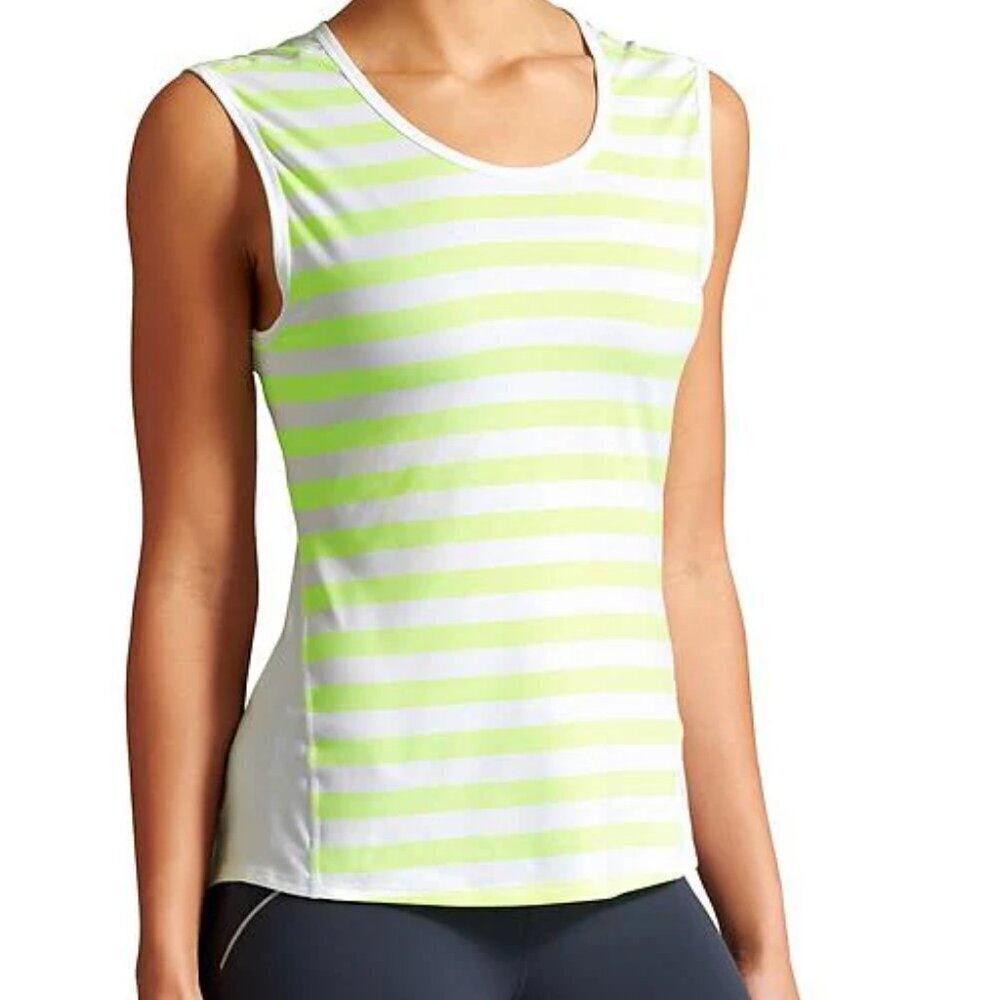 Athleta Ocean Stripe Chi Muscle Tank Top Size XXS